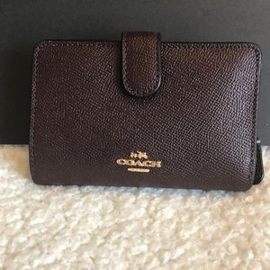 Brown coach canvas wallet